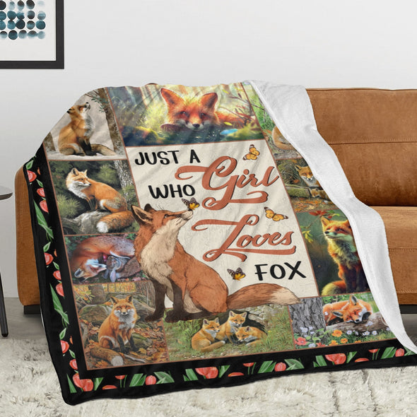 Fox Pattern Blanket Fleece Throw Blanket Super Soft Warm Gifts for Baby Girls Boys Kids Mom Grandma Room Decor