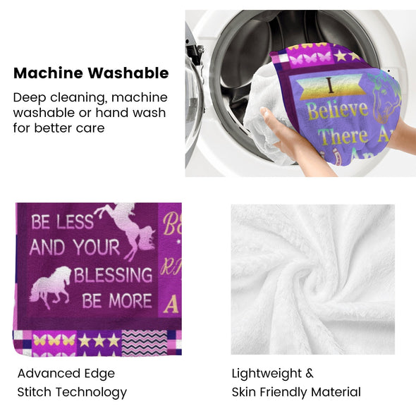 Horse Blanket Gift for Women Girl Who Loves Horses for Sofa Couch Bed Room Birthday Decor Bed Travel