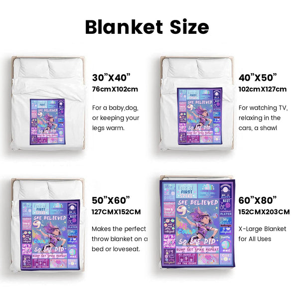 Volleyball Pattern Blanket Fleece Throw Blanket Super Soft Warm Gifts for Baby Girls Boys Kids Mom Grandma Room Decor