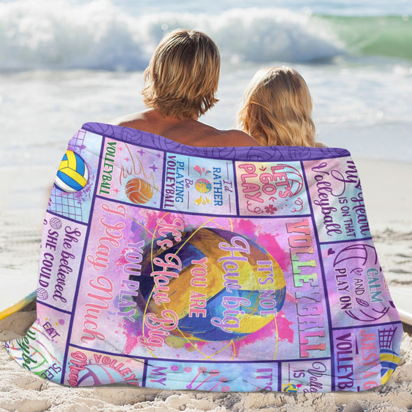 Volleyball Pattern Blanket Fleece Throw Blanket Super Soft Warm Gifts for Baby Girls Boys Kids Mom Grandma Room Decor
