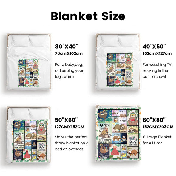 Sloth Blanket Gifts for Women Girls, Cozy Soft Sloths Throw Blanket for Men Kids Boys Christmas Birthday