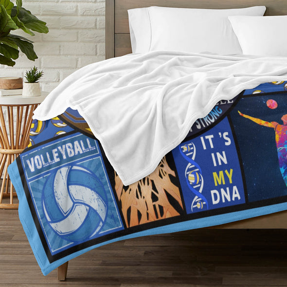 Volleyball Pattern Blanket Fleece Throw Blanket Super Soft Warm Gifts for Baby Girls Boys Kids Mom Grandma Room Decor