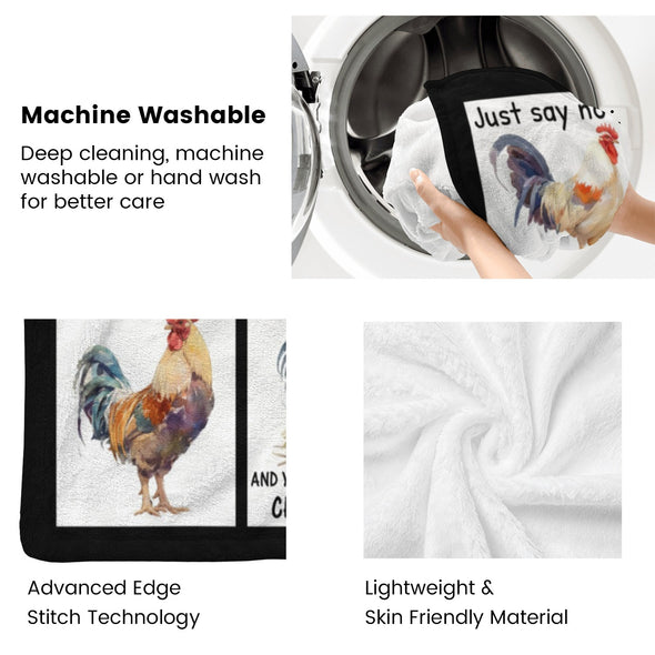 Chicken Pattern Blanket Fleece Throw Blanket Super Soft Warm Gifts for Baby Girls Boys Kids Mom Grandma Room Decor