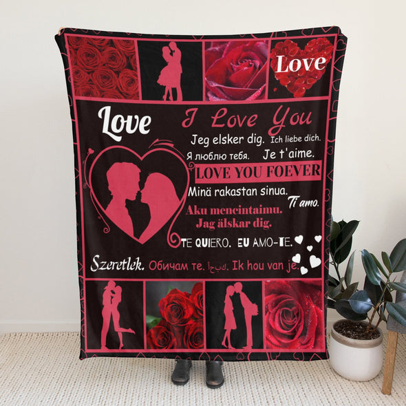 Valentine's Day Blanket Wedding Throw Couple Gifts for Men Women Boyfriend Girlfriend Husband Wife