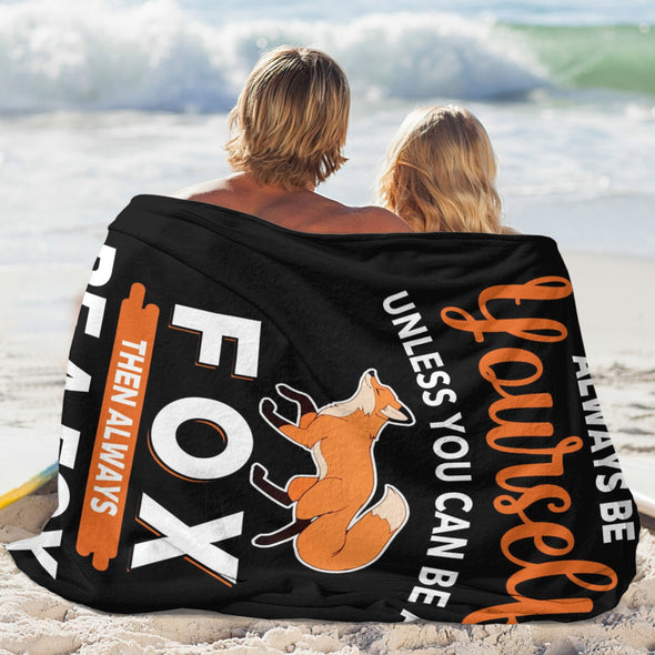 Fox Pattern Blanket Fleece Throw Blanket Super Soft Warm Gifts for Baby Girls Boys Kids Mom Grandma Room Decor