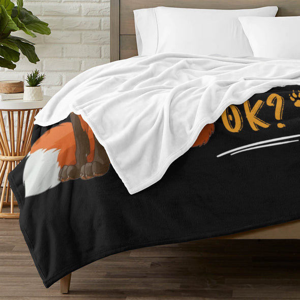 Fox Pattern Blanket Fleece Throw Blanket Super Soft Warm Gifts for Baby Girls Boys Kids Mom Grandma Room Decor