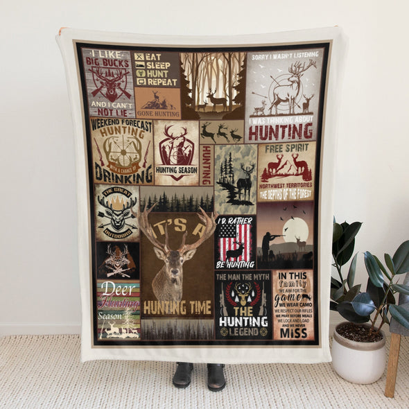 Deer Pattern Blanket Fleece Throw Blanket Super Soft Warm Gifts for Baby Girls Boys Kids Mom Grandma Room Decor