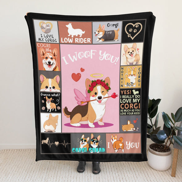 Corgi Blanket Fleece Throw Blanket Super Soft Warm Gifts for Baby Girls Boys Kids Mom Grandma Room Decor