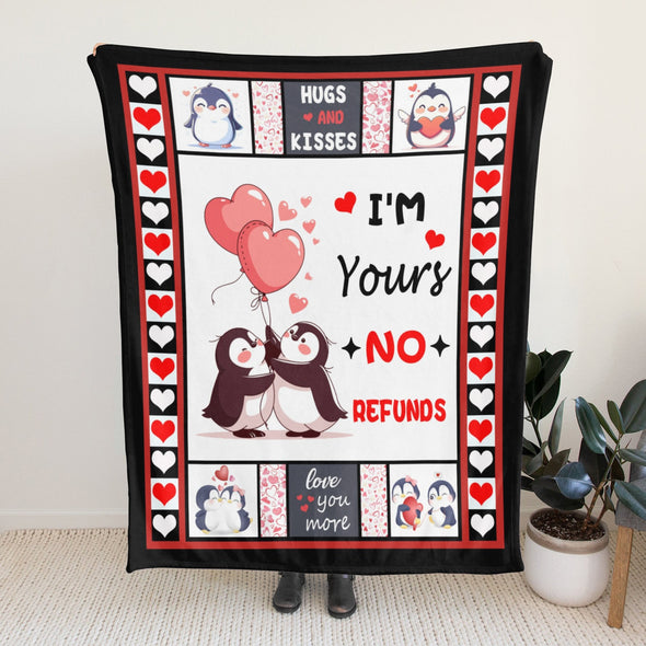 Penguin Blanket Fleece Throw Blanket Super Soft Warm Gifts for Baby Girls Boys Kids Mom Grandma Room Decor