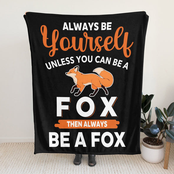 Fox Pattern Blanket Fleece Throw Blanket Super Soft Warm Gifts for Baby Girls Boys Kids Mom Grandma Room Decor