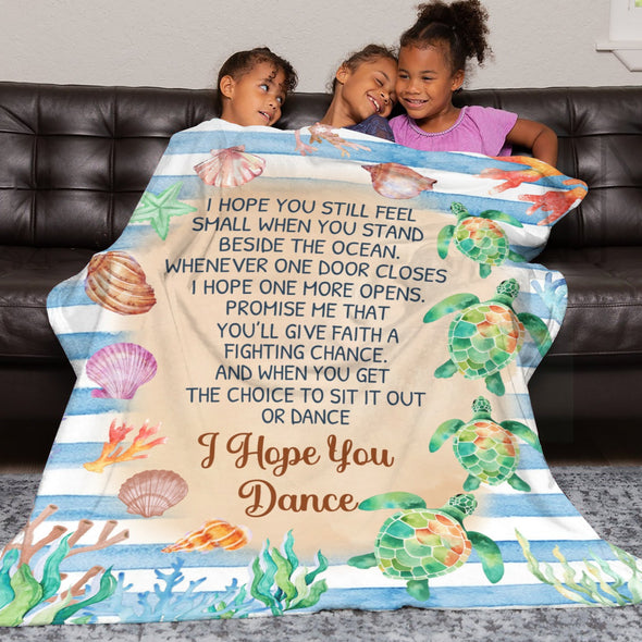 Turtle Pattern Blanket Fleece Throw Blanket Super Soft Warm Gifts for Baby Girls Boys Kids Mom Grandma Room Decor