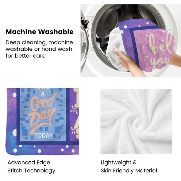 Birthday Gifts for Women Blanket, Happy Birthday Decorations Throw for Girls Her Friend Mom Sister Grandma Wife