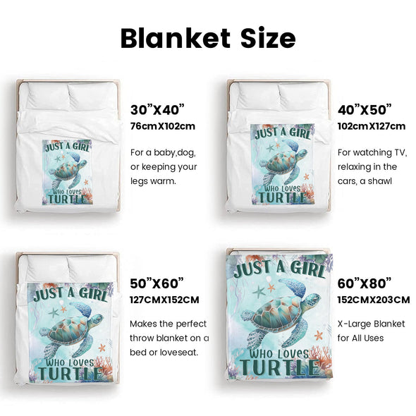 Turtle Pattern Blanket Fleece Throw Blanket Super Soft Warm Gifts for Baby Girls Boys Kids Mom Grandma Room Decor