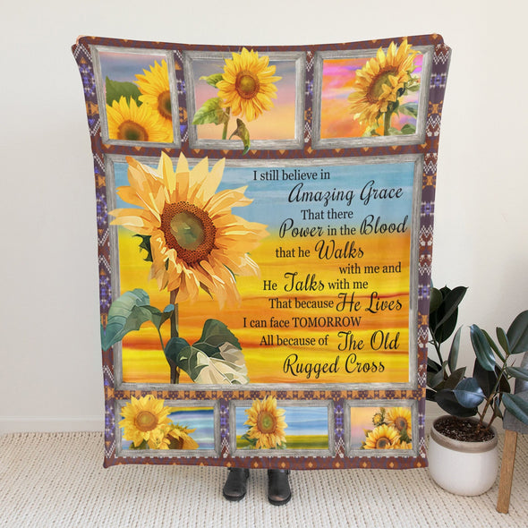 Sunflower Blanket Fleece Throw Blanket Super Soft Warm Gifts for Baby Girls Boys Kids Mom Grandma Room Decor
