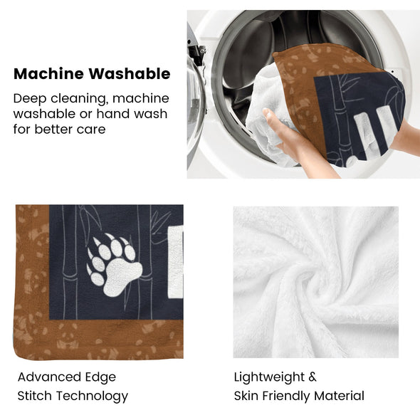 Panda Pattern Blanket Fleece Throw Blanket Super Soft Warm Gifts for Baby Girls Boys Kids Mom Grandma Room Decor