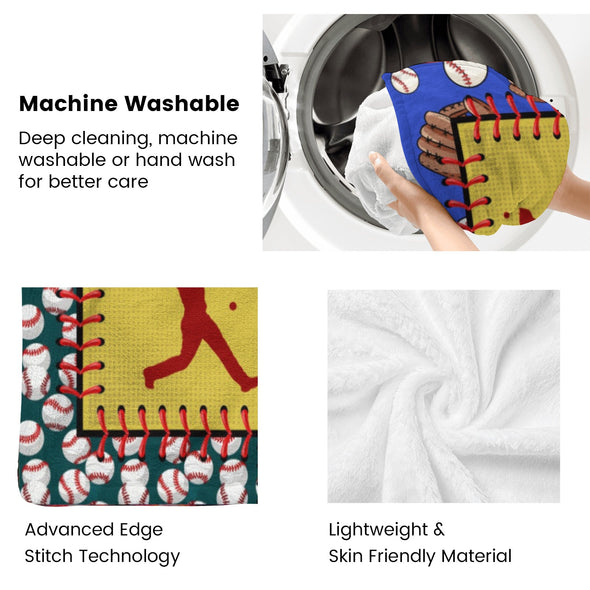 Baseball Pattern Blanket Fleece Throw Blanket Super Soft Warm Gifts for Baby Girls Boys Kids Mom Grandma Room Decor