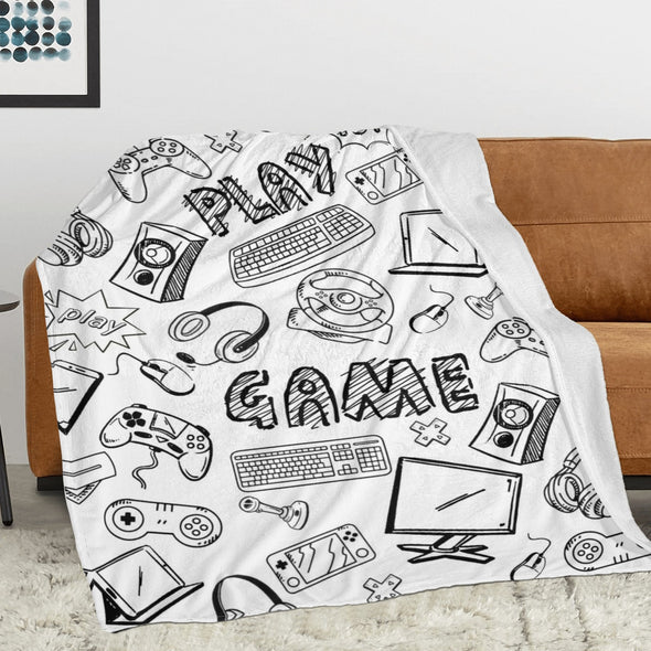 Gamer Blanket Fleece Throw Blanket Super Soft Warm Gifts for Baby Girls Boys Kids Mom Grandma Room Decor