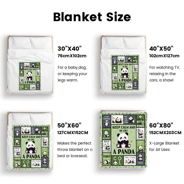 Panda Pattern Blanket Fleece Throw Blanket Super Soft Warm Gifts for Baby Girls Boys Kids Mom Grandma Room Decor