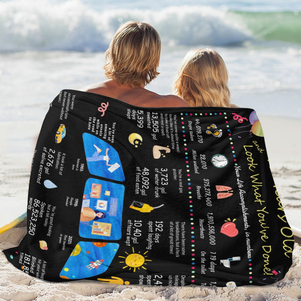 Birthday Gifts for Women Blanket, Happy Birthday Decorations Throw for Girls Her Friend Mom Sister Grandma Wife