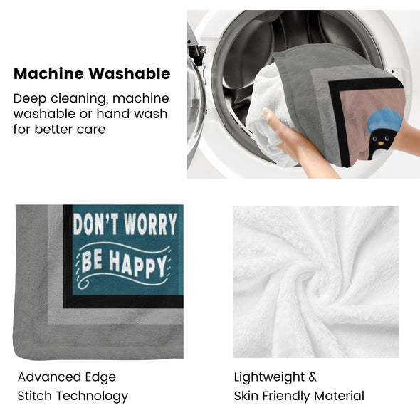 Penguin Blanket Fleece Throw Blanket Super Soft Warm Gifts for Baby Girls Boys Kids Mom Grandma Room Decor