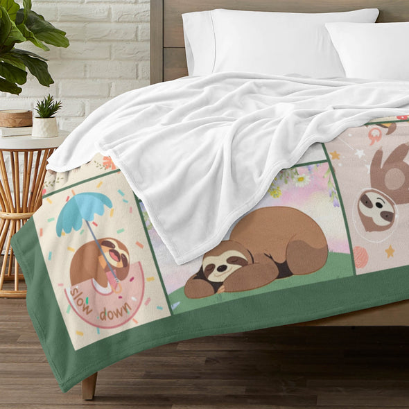 Sloth Blanket Gifts for Women Girls, Cozy Soft Sloths Throw Blanket for Men Kids Boys Christmas Birthday