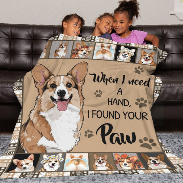 Corgi Blanket Fleece Throw Blanket Super Soft Warm Gifts for Baby Girls Boys Kids Mom Grandma Room Decor