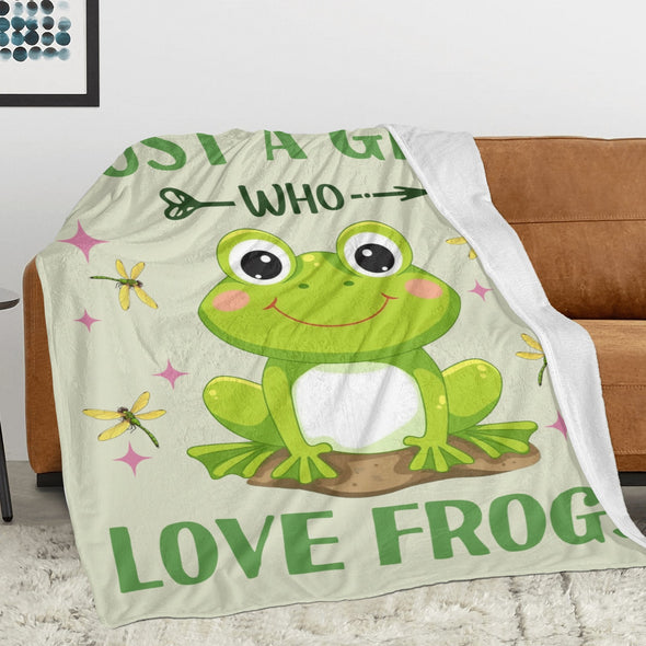 Frog Pattern Blanket Fleece Throw Blanket Super Soft Warm Gifts for Baby Girls Boys Kids Mom Grandma Room Decor