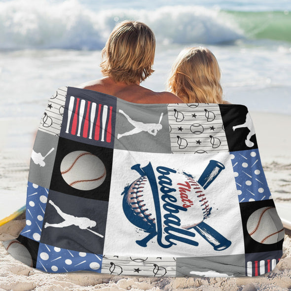 Baseball Pattern Blanket Fleece Throw Blanket Super Soft Warm Gifts for Baby Girls Boys Kids Mom Grandma Room Decor
