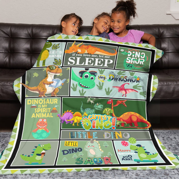 Dinosaur Blanket for Boys Kids Soft Flannel Blanket for Children's Toys are Suitable for Beds, Sofas and School Lunch Break-2-hml Balnket
