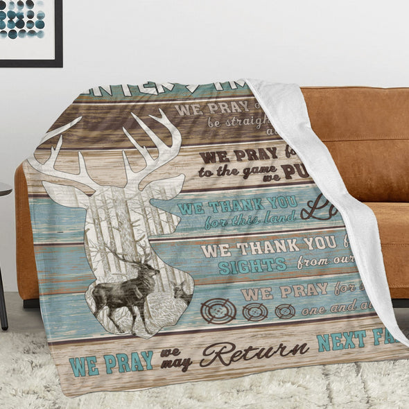 Deer Pattern Blanket Fleece Throw Blanket Super Soft Warm Gifts for Baby Girls Boys Kids Mom Grandma Room Decor