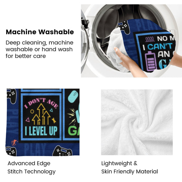 Gamer Blanket Fleece Throw Blanket Super Soft Warm Gifts for Baby Girls Boys Kids Mom Grandma Room Decor