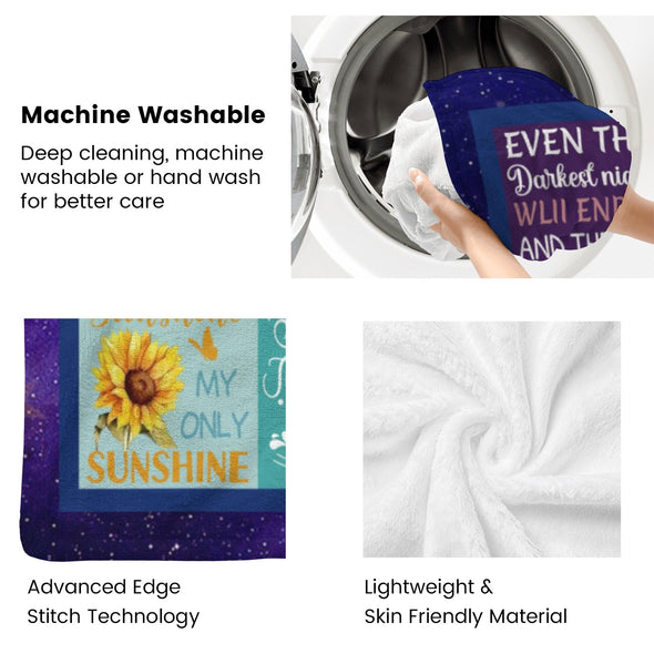 Sunflower Blanket Fleece Throw Blanket Super Soft Warm Gifts for Baby Girls Boys Kids Mom Grandma Room Decor