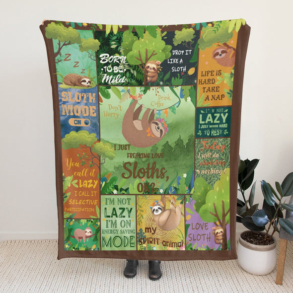 Sloth Blanket Gifts for Women Girls, Cozy Soft Sloths Throw Blanket for Men Kids Boys Christmas Birthday