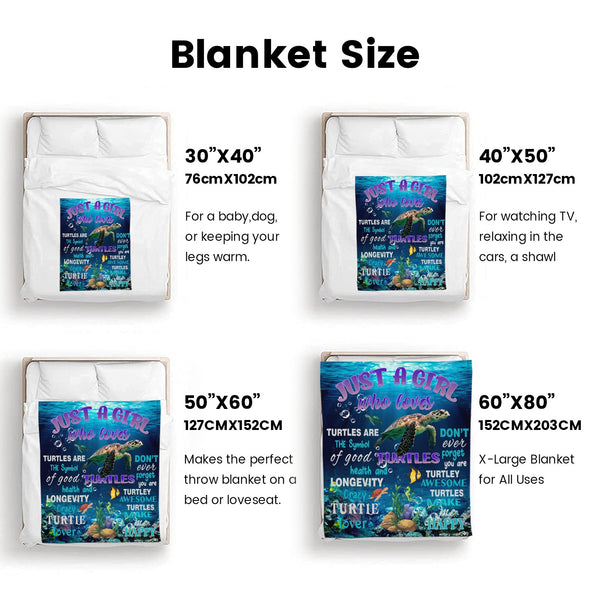 Turtle Pattern Blanket Fleece Throw Blanket Super Soft Warm Gifts for Baby Girls Boys Kids Mom Grandma Room Decor