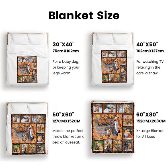 Fox Pattern Blanket Fleece Throw Blanket Super Soft Warm Gifts for Baby Girls Boys Kids Mom Grandma Room Decor