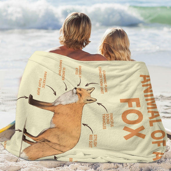 Fox Pattern Blanket Fleece Throw Blanket Super Soft Warm Gifts for Baby Girls Boys Kids Mom Grandma Room Decor