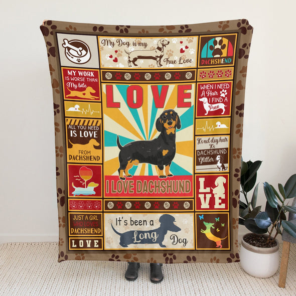 Dachshund Pattern Blanket Fleece Throw Blanket Super Soft Warm Gifts for Baby Girls Boys Kids Mom Grandma Room Decor
