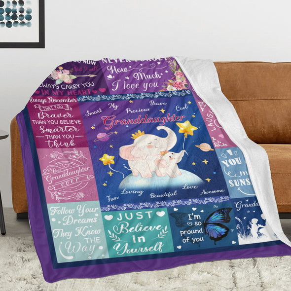 Elephant Blanket Fleece Throw Blanket Super Soft Warm Gifts for Girls Boys Kids Room Decor