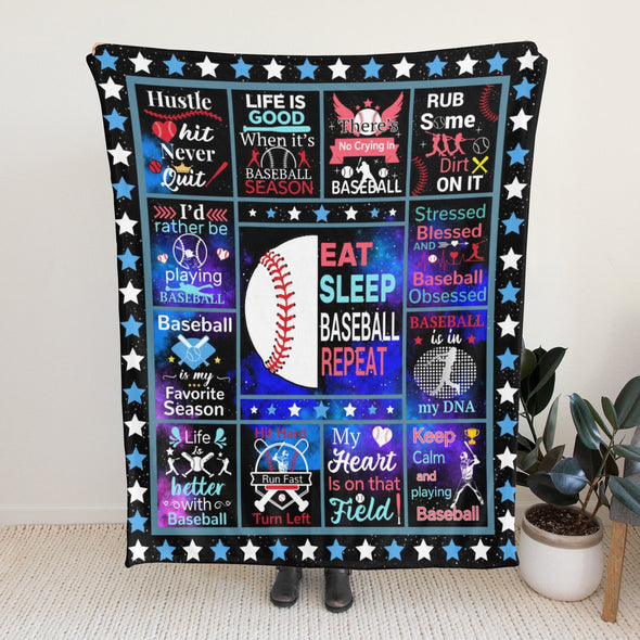 Baseball Pattern Blanket Fleece Throw Blanket Super Soft Warm Gifts for Baby Girls Boys Kids Mom Grandma Room Decor