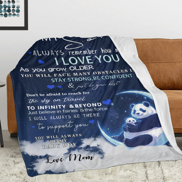 Panda Pattern Blanket Fleece Throw Blanket Super Soft Warm Gifts for Baby Girls Boys Kids Mom Grandma Room Decor