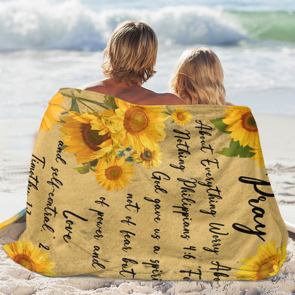 Sunflower Blanket Fleece Throw Blanket Super Soft Warm Gifts for Baby Girls Boys Kids Mom Grandma Room Decor