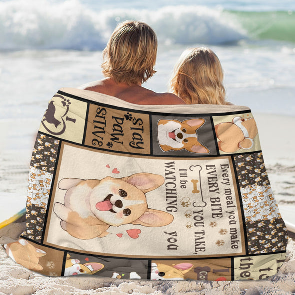 Corgi Blanket Fleece Throw Blanket Super Soft Warm Gifts for Baby Girls Boys Kids Mom Grandma Room Decor
