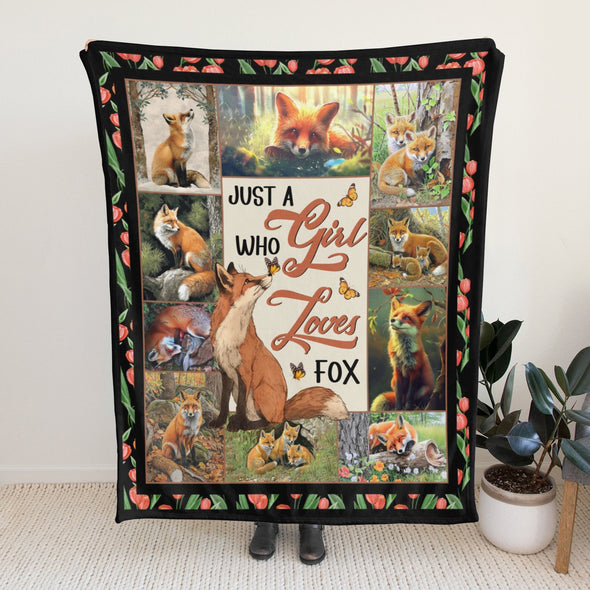 Fox Pattern Blanket Fleece Throw Blanket Super Soft Warm Gifts for Baby Girls Boys Kids Mom Grandma Room Decor