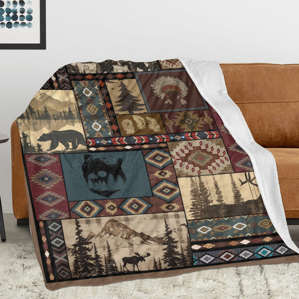 Deer Pattern Blanket Fleece Throw Blanket Super Soft Warm Gifts for Baby Girls Boys Kids Mom Grandma Room Decor