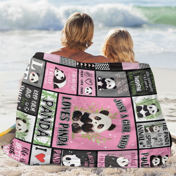 Panda Pattern Blanket Fleece Throw Blanket Super Soft Warm Gifts for Baby Girls Boys Kids Mom Grandma Room Decor