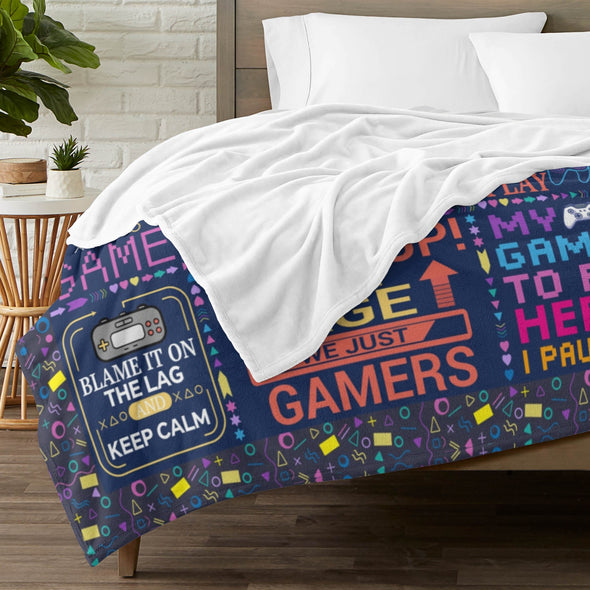 Gamer Blanket Fleece Throw Blanket Super Soft Warm Gifts for Baby Girls Boys Kids Mom Grandma Room Decor