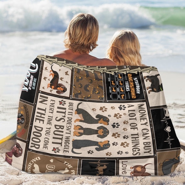 Dachshund Pattern Blanket Fleece Throw Blanket Super Soft Warm Gifts for Baby Girls Boys Kids Mom Grandma Room Decor