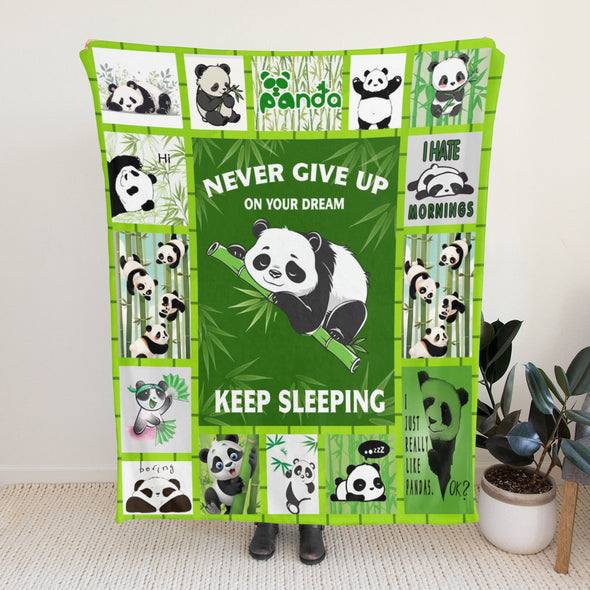 Panda Pattern Blanket Fleece Throw Blanket Super Soft Warm Gifts for Baby Girls Boys Kids Mom Grandma Room Decor