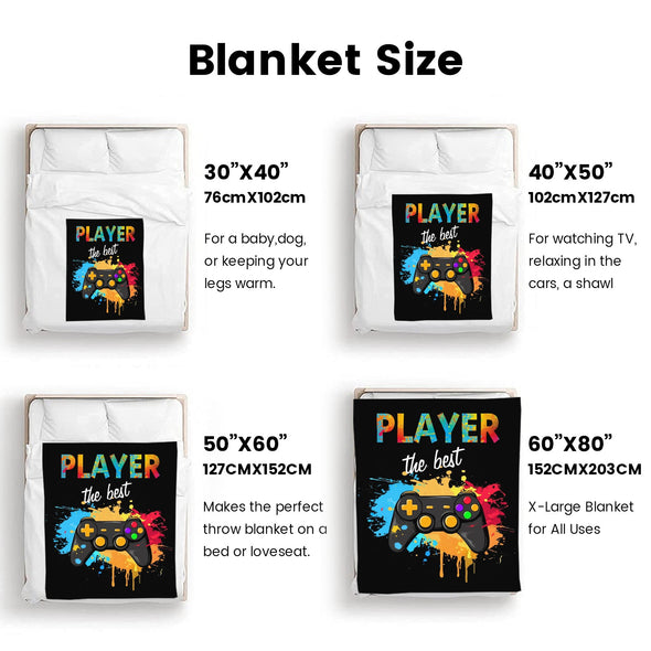 Gamer Blanket Fleece Throw Blanket Super Soft Warm Gifts for Baby Girls Boys Kids Mom Grandma Room Decor
