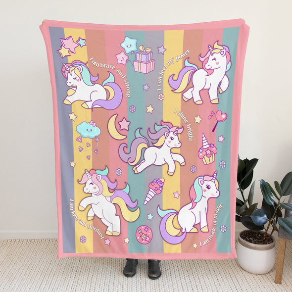 Unicorn Throw Blanket Super Soft Warm Cozy Fuzzy Plush Blanket Gifts for Girls Boys Kids Room Decor